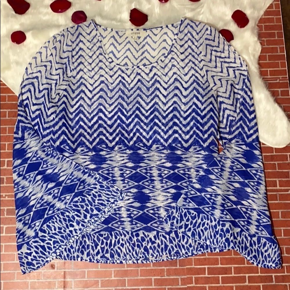Sheer Multi Design Umgee Blouse
